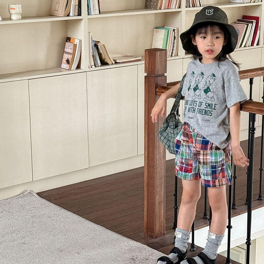 Summer Wear Fashion Stitching Short Boy And Girl Pants