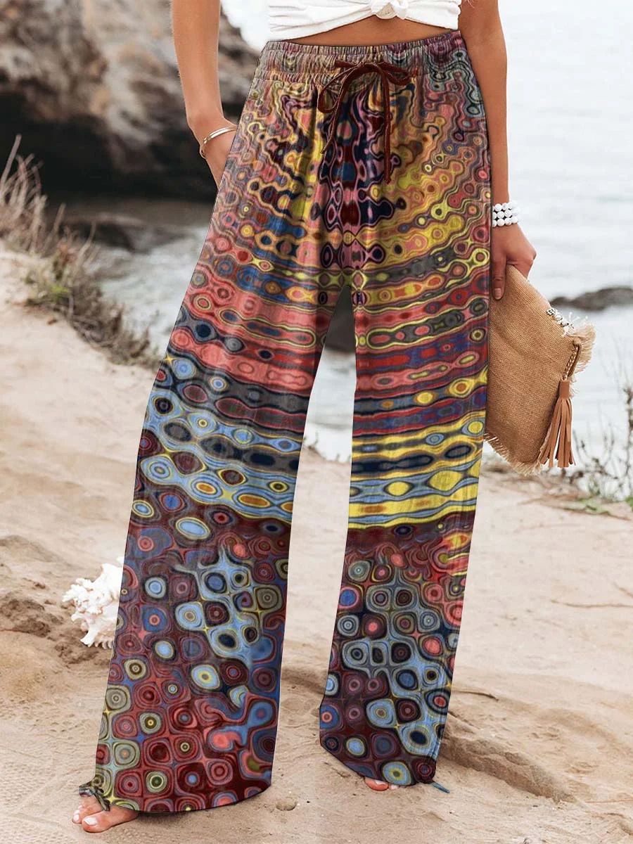 Ethnic Pattern Floral Print Casual Jumpsuit