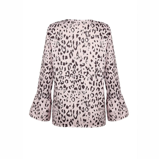 V-neck Long-sleeved Chiffon Top