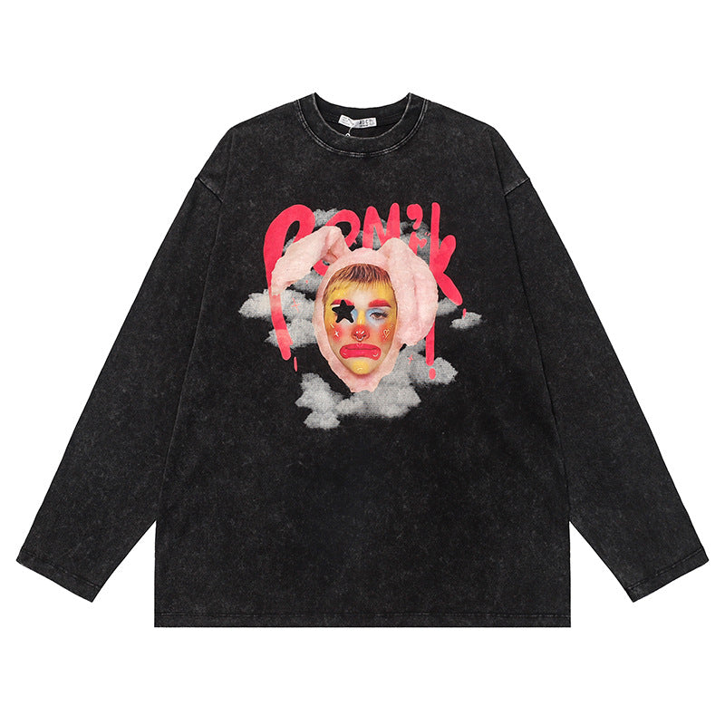 Women's Retro Clown Printed Short Sleeves
