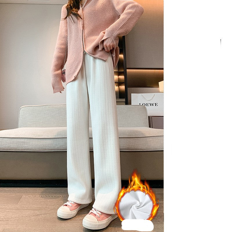Autumn And Winter Plus Fleece Slim Loose Women's Pants