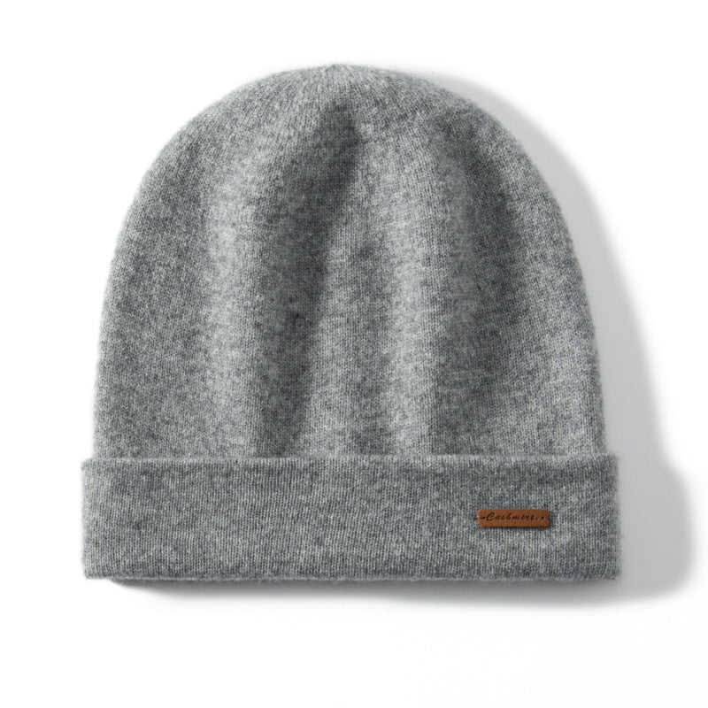 Double Layer Cashmere Knitted Hat Winter Fashion