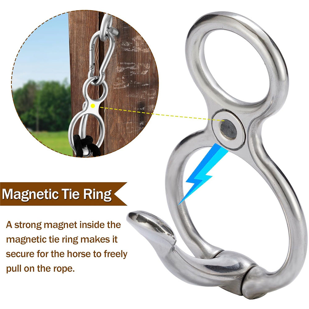 Leash String Clip Silver Black Carbon Steel High Strength