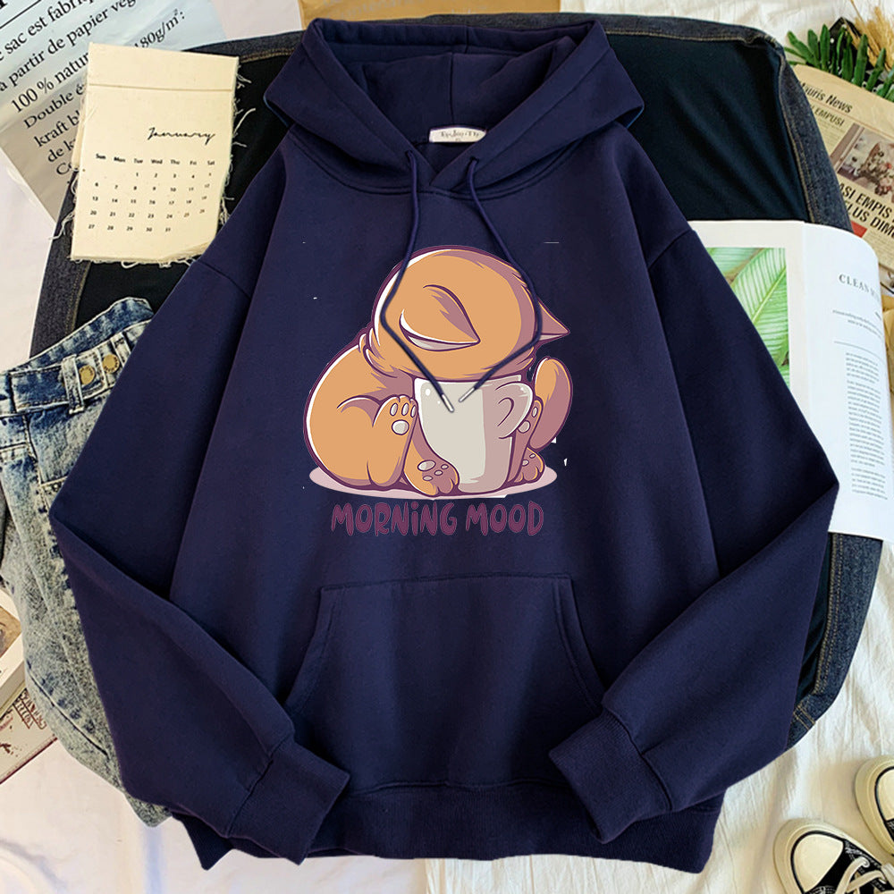 Cartoon Cute Animal Velvet Hoodie