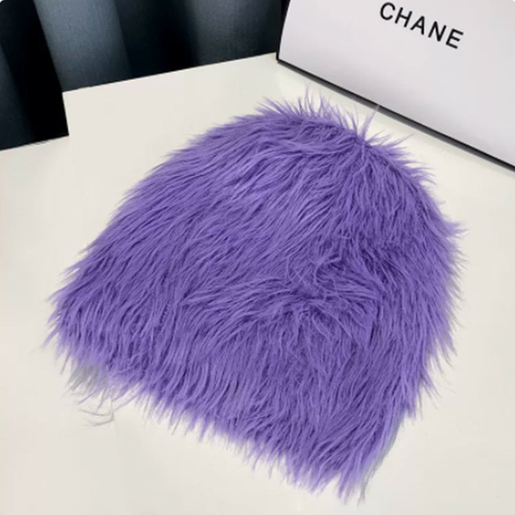 Korean Version Soft Waxy Long Wool Baotou Knitted Hat