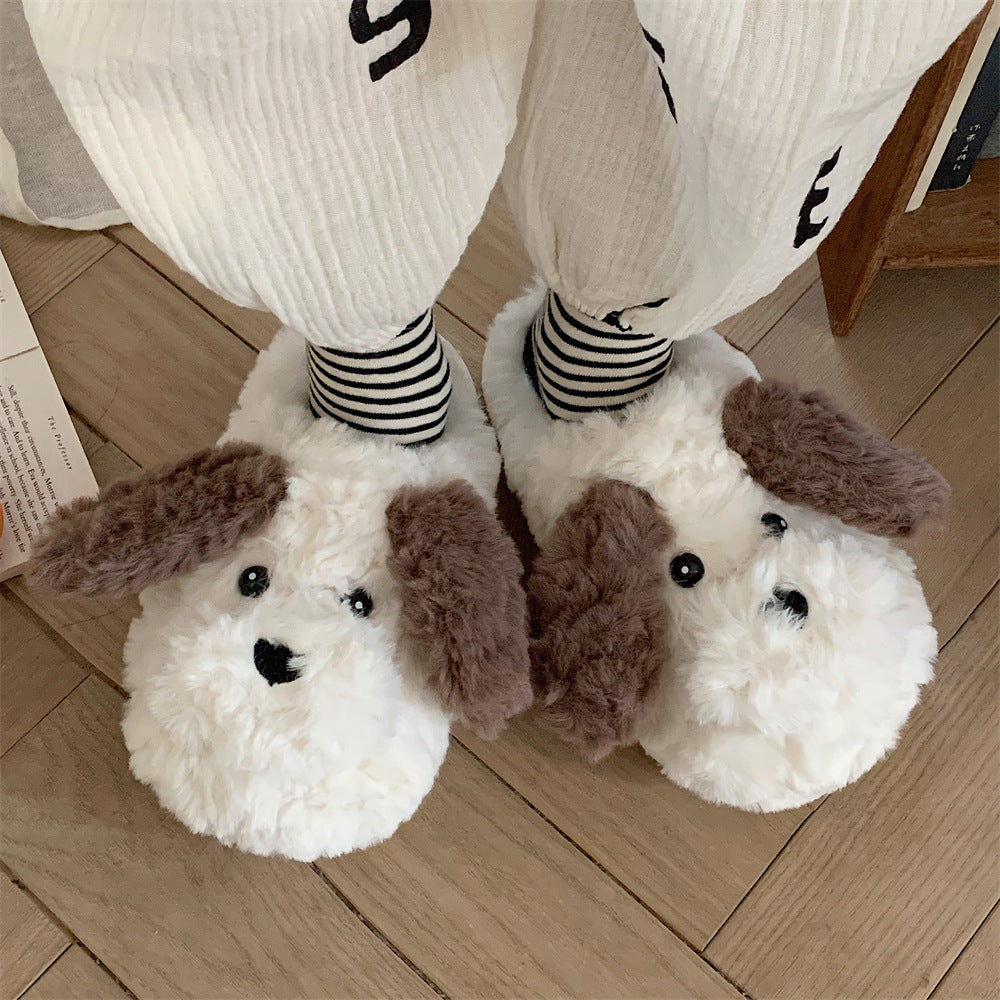 Women's Winter Girly Heart Indoor Home Thermal Cotton Slippers Cartoon