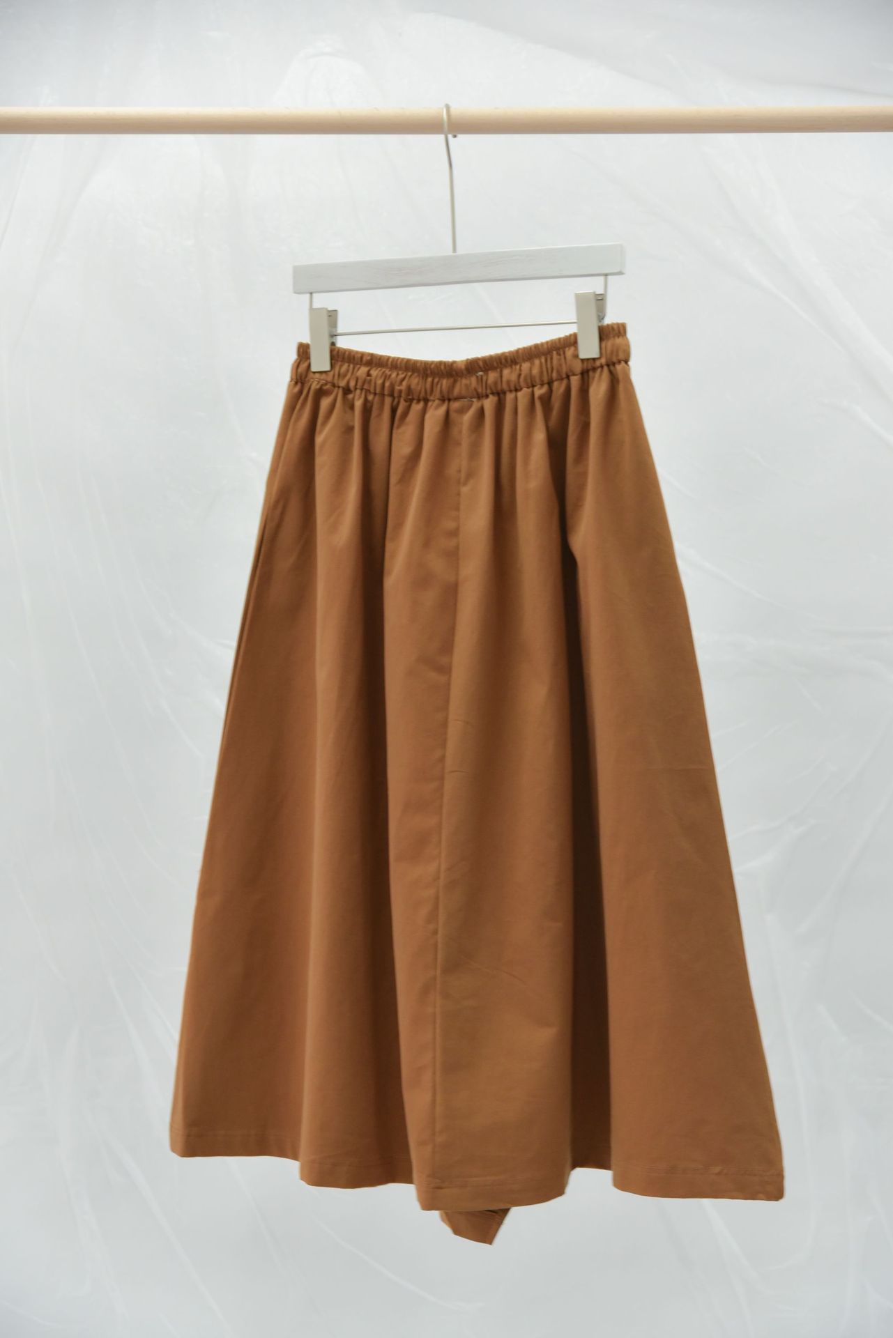 Early Spring Art Retro Versatile Irregular Hem Double Layer Lamination Design Japanese Skirt