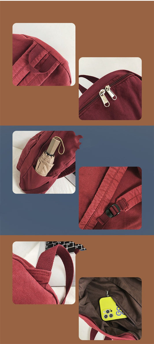 Leisure Backpack Women's Washable Canvas