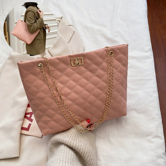 Women's Lingge Shopping Shoulder Bag Small Chains Handbags