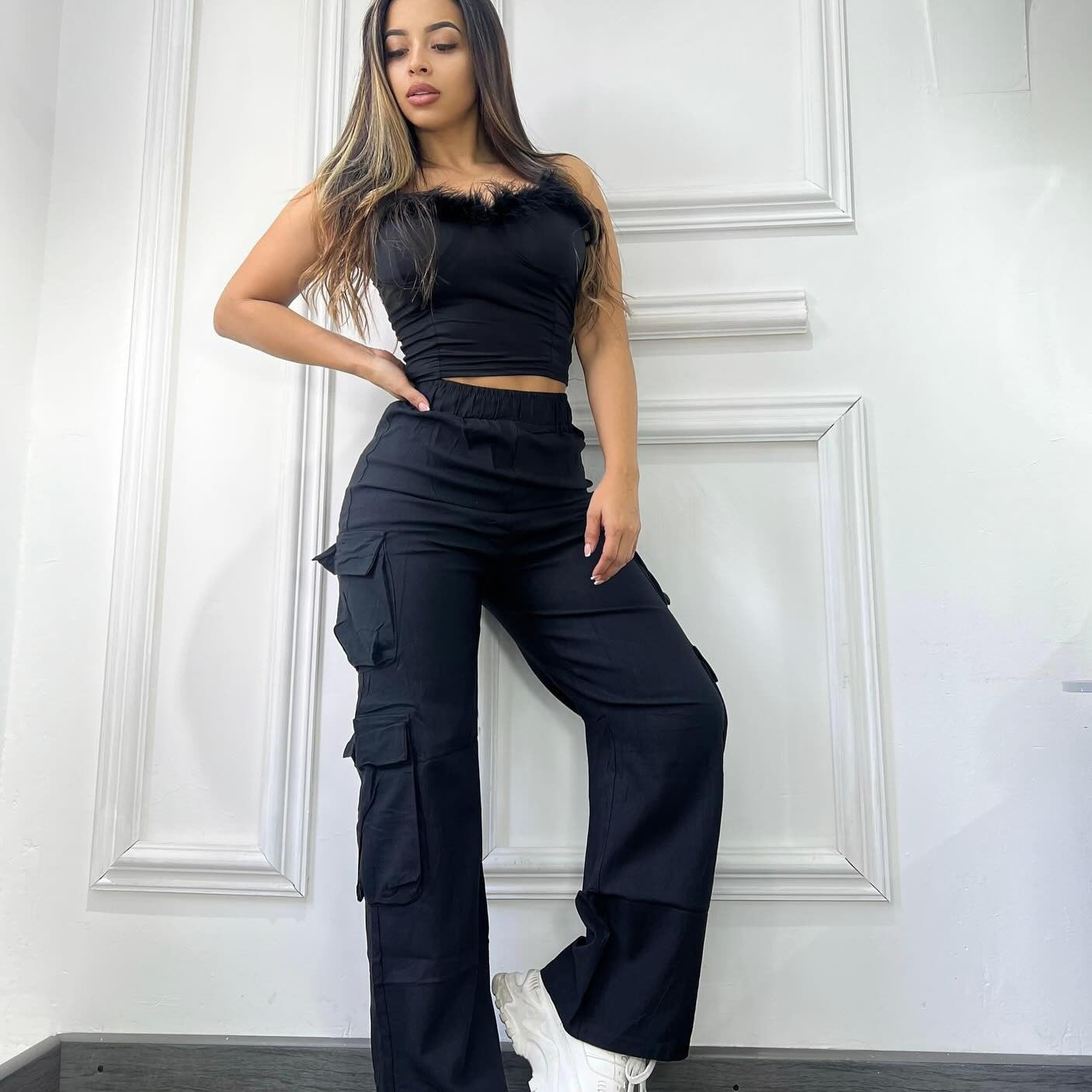 Casual Simple Trendy Multi-pocket Solid Color Overalls