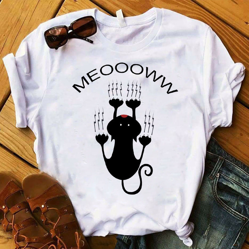 New Women's Printed Letters Fashion Casual T-Shirt