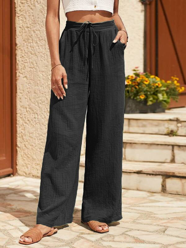 European And American New Casual Loose Elastic Pleated Fashion Casual Pants