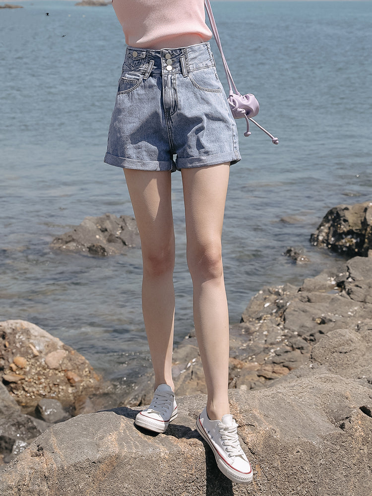 High Waist Thin Hot Pants Casual Pants
