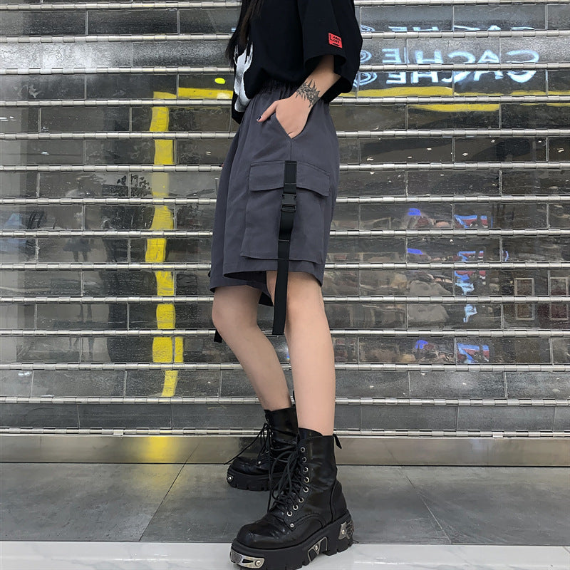 Women's Fashion Black Wide Leg Pants Summer Overalls