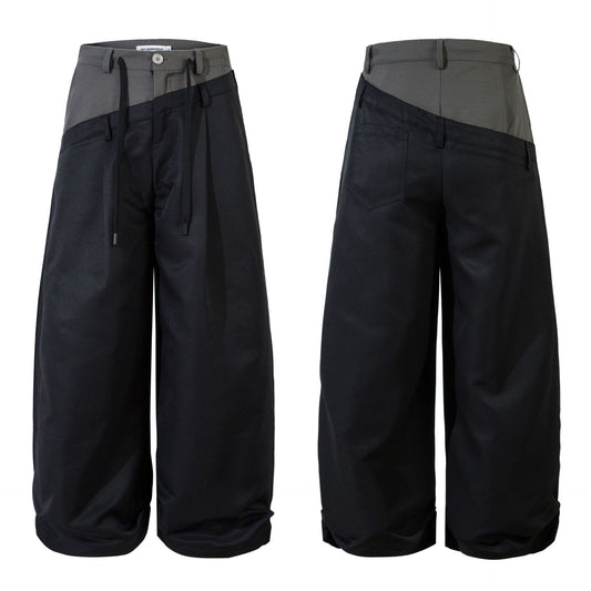 Stitching Wide Leg Loose Men's And Women's Hip Hop Casual Pants