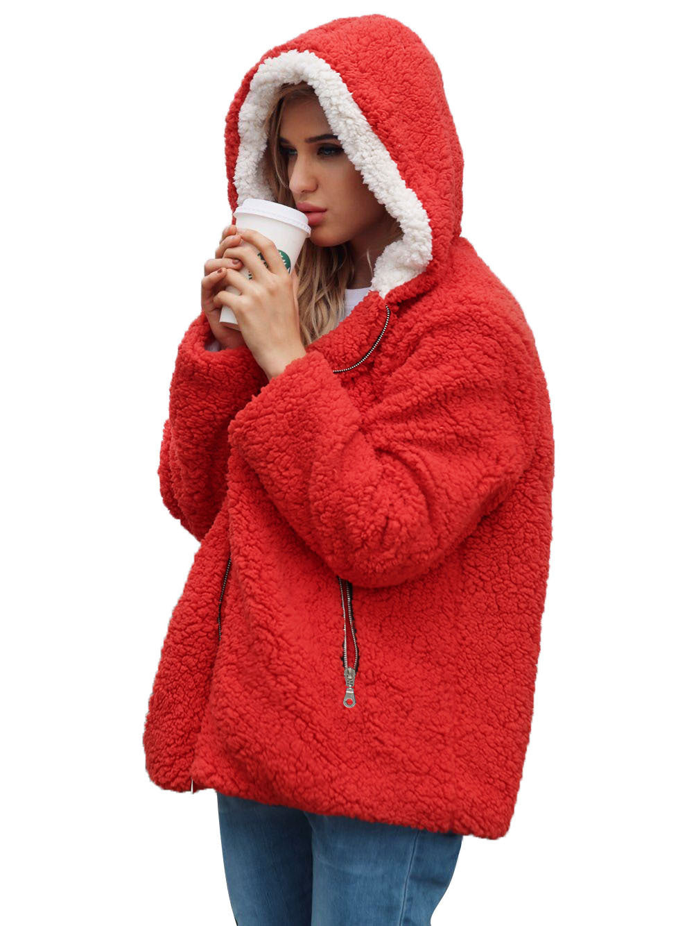 Fleece Sweater With Zipper To Keep Warm