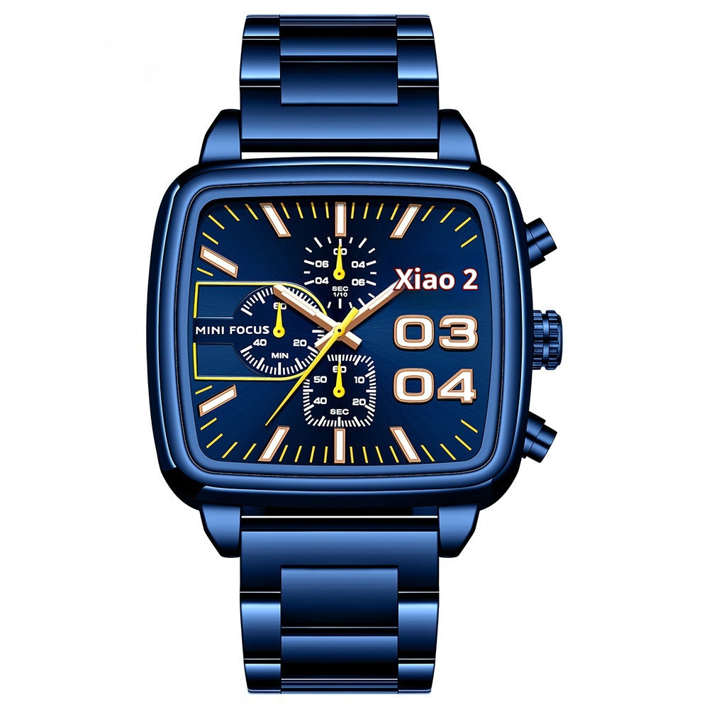Mens Multifunctional Waterproof Quartz Watch