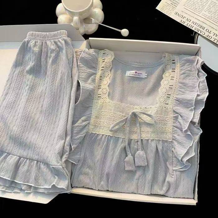 Women's Square-neck Short-sleeve Homewear Set