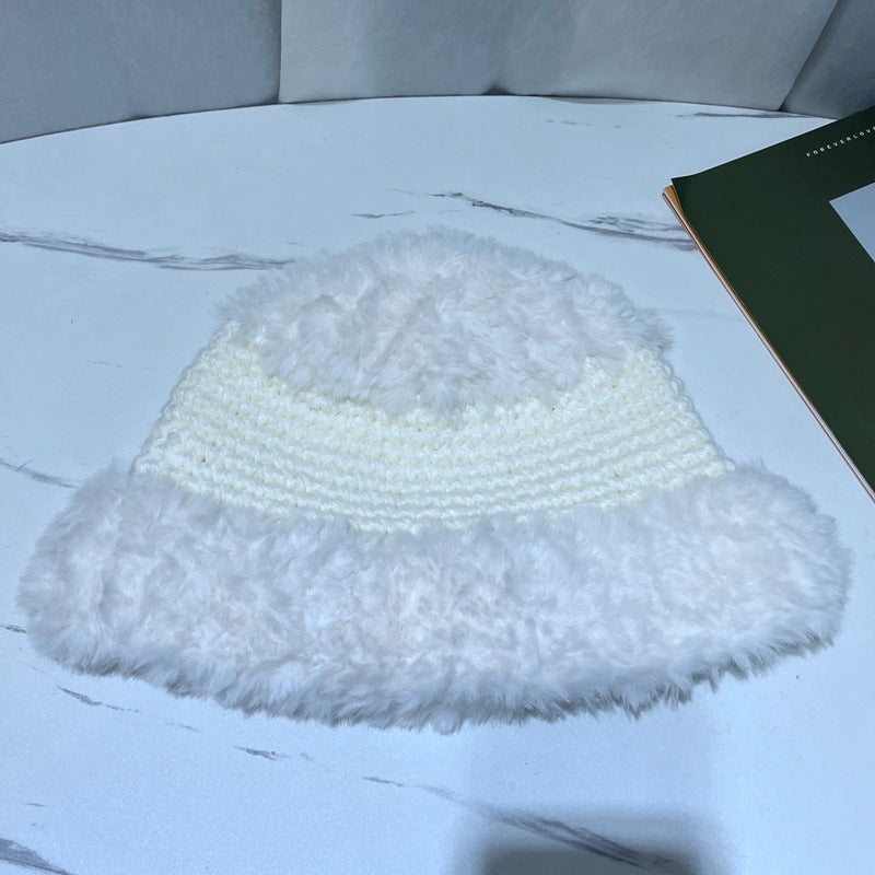Korean Version Plush Japanese Knitting Wool Fisherman Hat