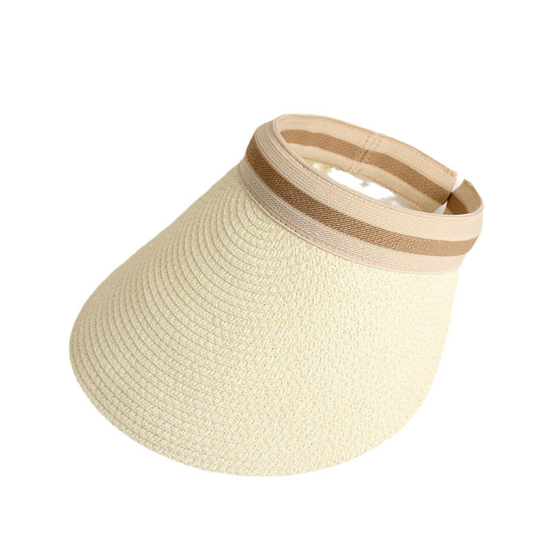 Women's All-match UV Protection Empty Top Woven Straw Hat