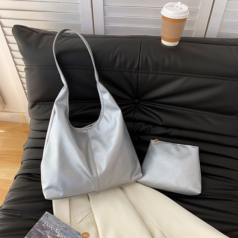 Large Capacity Soft Leather Bag Bag Women's All-match Shoulder