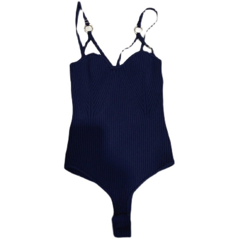 Slim High Stretch One Piece Knitted Bottoming Top