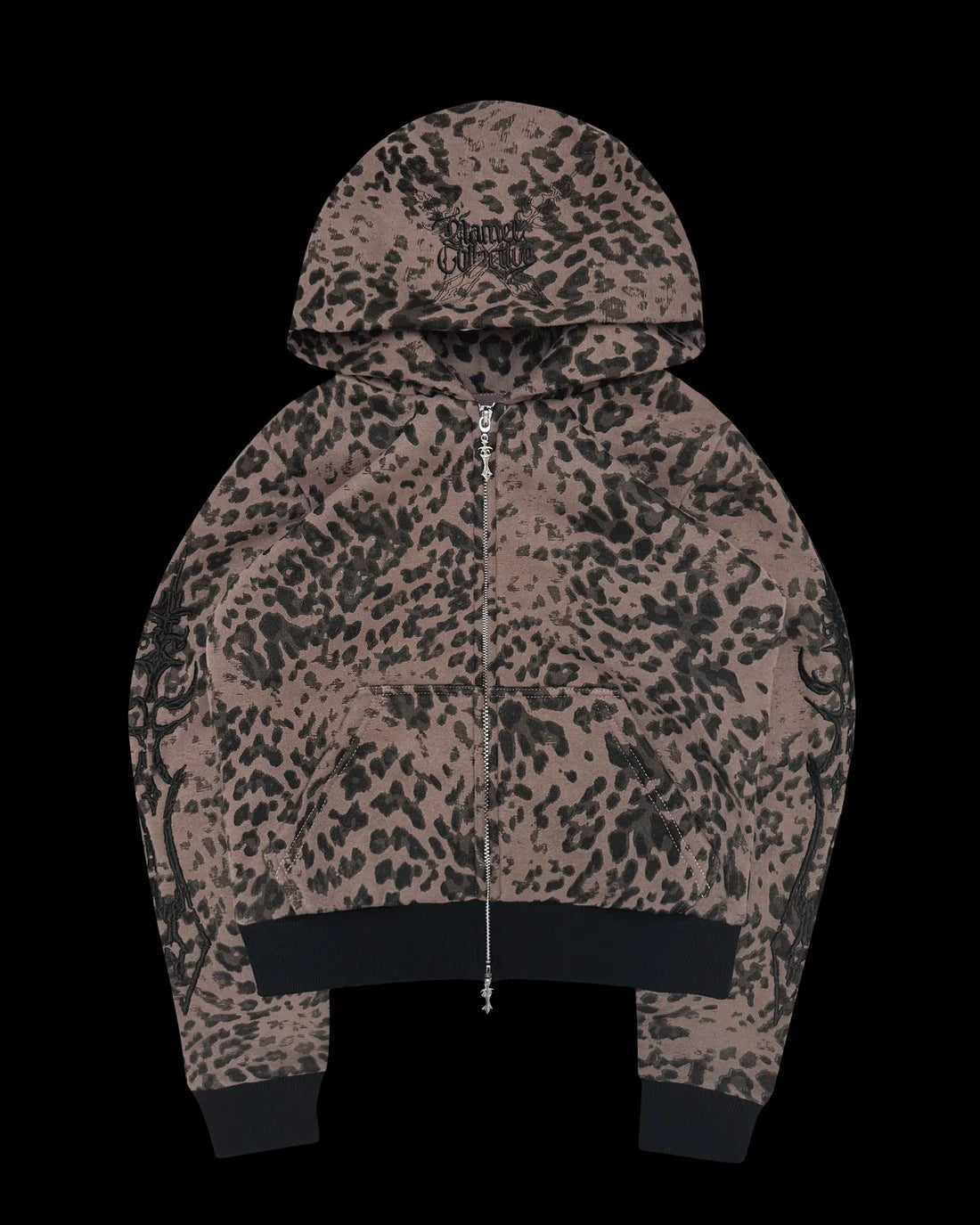 Casual Printed Zipup Hoodie