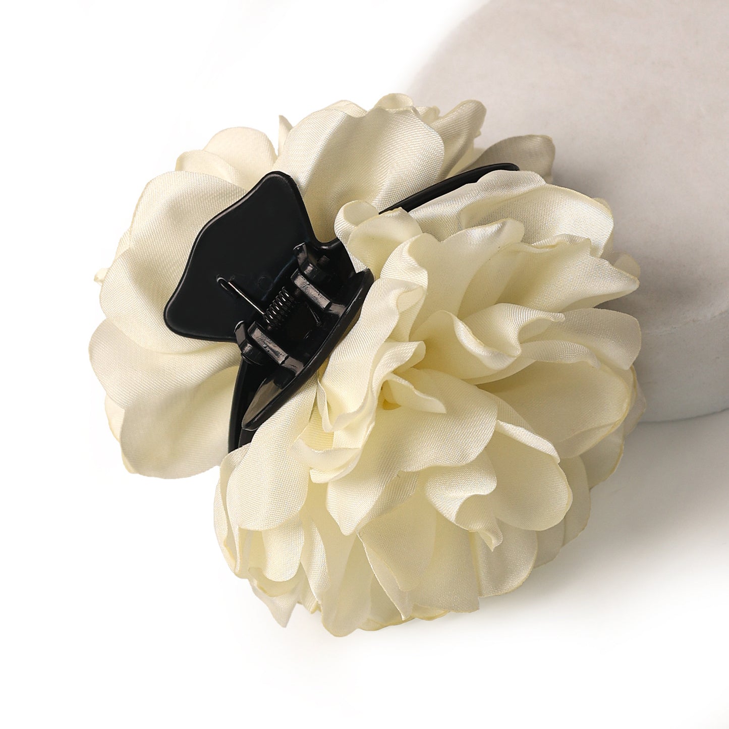 Female Minimalist French Satin Camellia Large Gripper