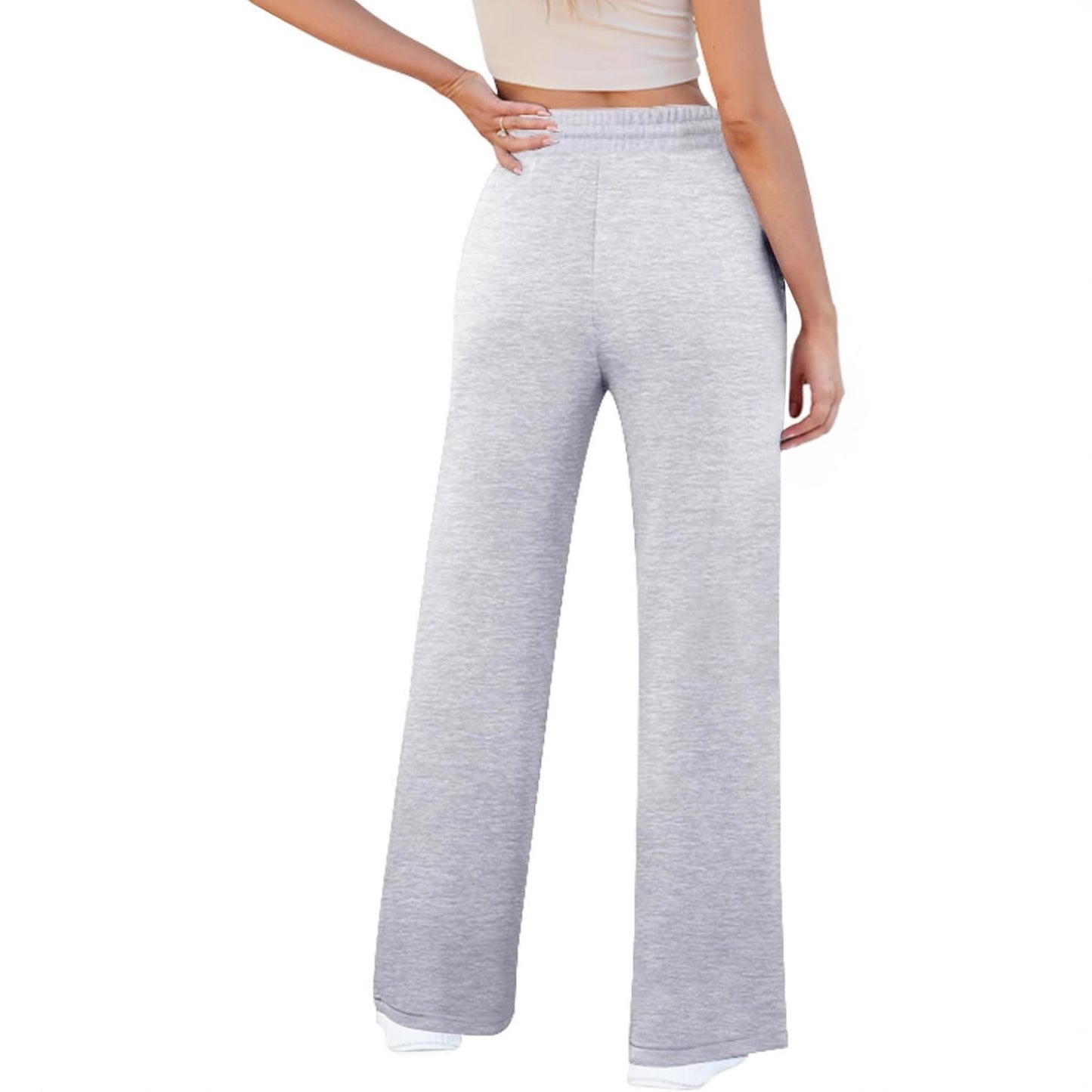 Womens Lightweight Casual Loose-fitting Straight-leg Sweatpants
