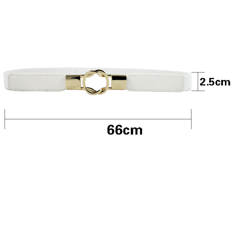 Fashion Buckle Elastic Thin Belt