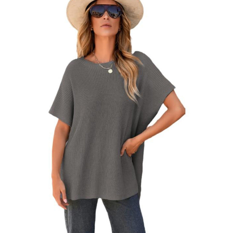 Casual Loose Shoulder Short Sleeved Top