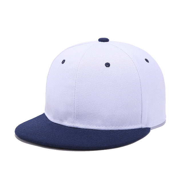 Men's And Women's Fashion Color Blocking Flat Brim Duck Tongue Hat
