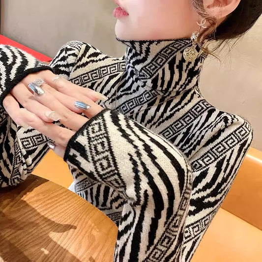 Women's Turtleneck Sweater Autumn And Winter Undershirt Top