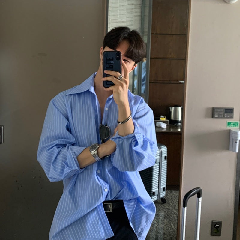 Fashionable Personalized Striped Shirt For British Men