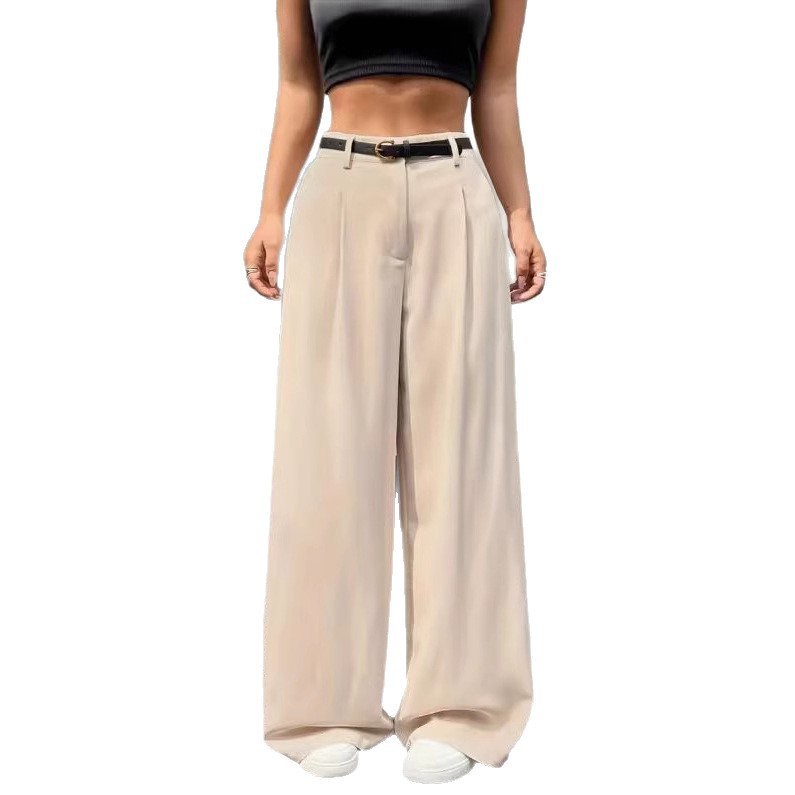 Wide-leg Pants That Can Be Paired With A Belt