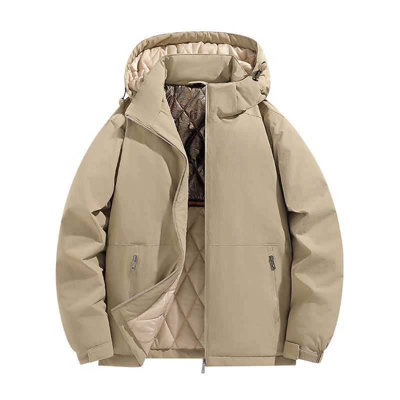 Men's Plus-Size Casual Thermal Cotton Padded Jacket For Winter