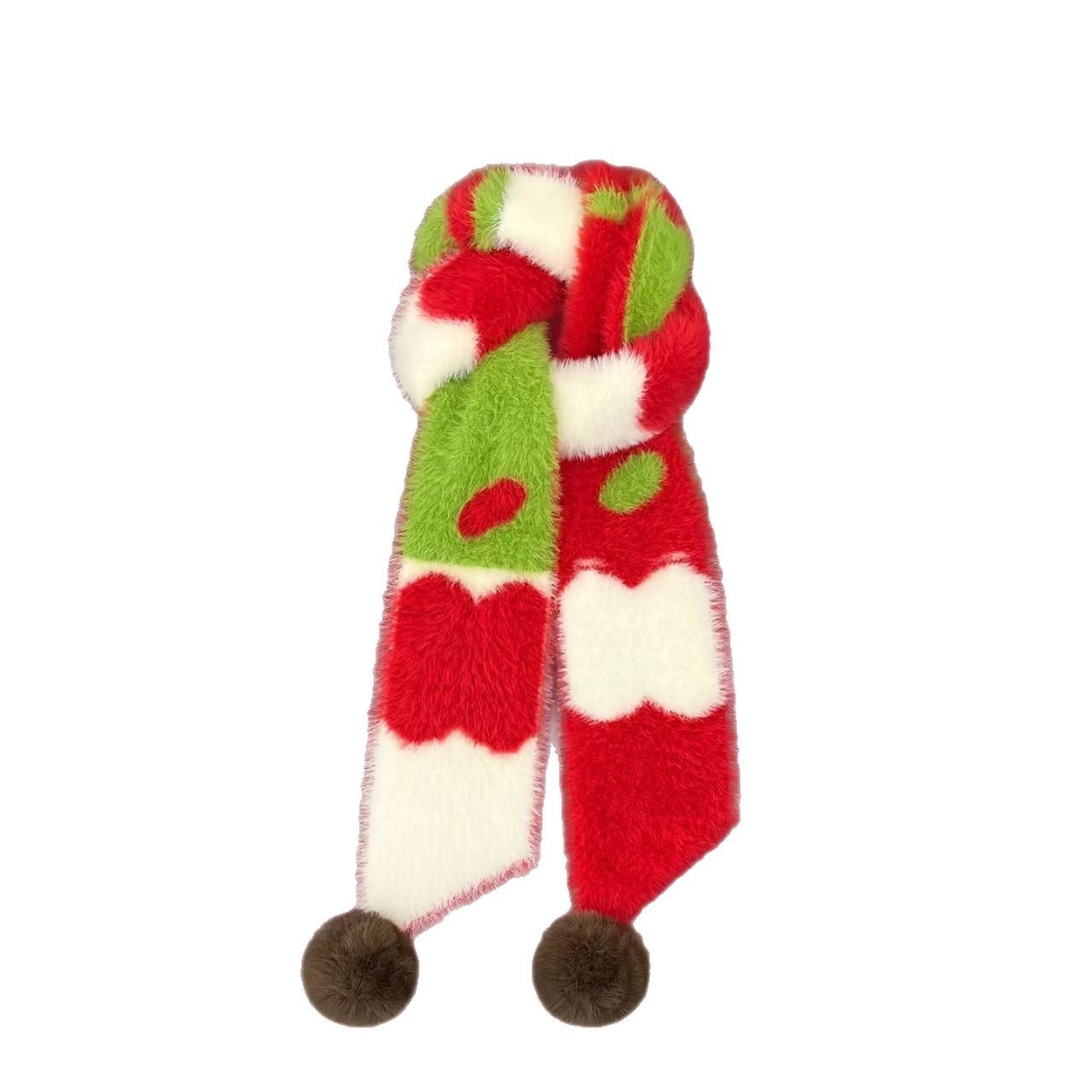 Cute Apple-Shaped Plush Narrow Scarf