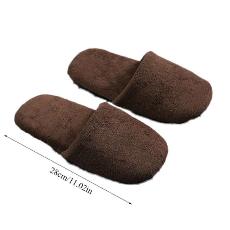Coral Velvet Bread Shoes Thick Warm Slippers