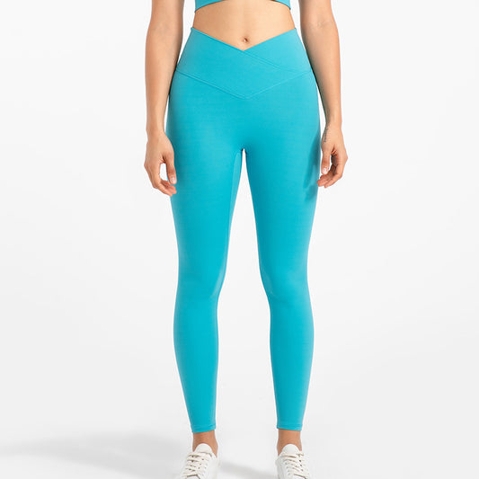 Nude Feel YogaCross Style No T-line Outer Wear Running Workout Ankle Length Pants