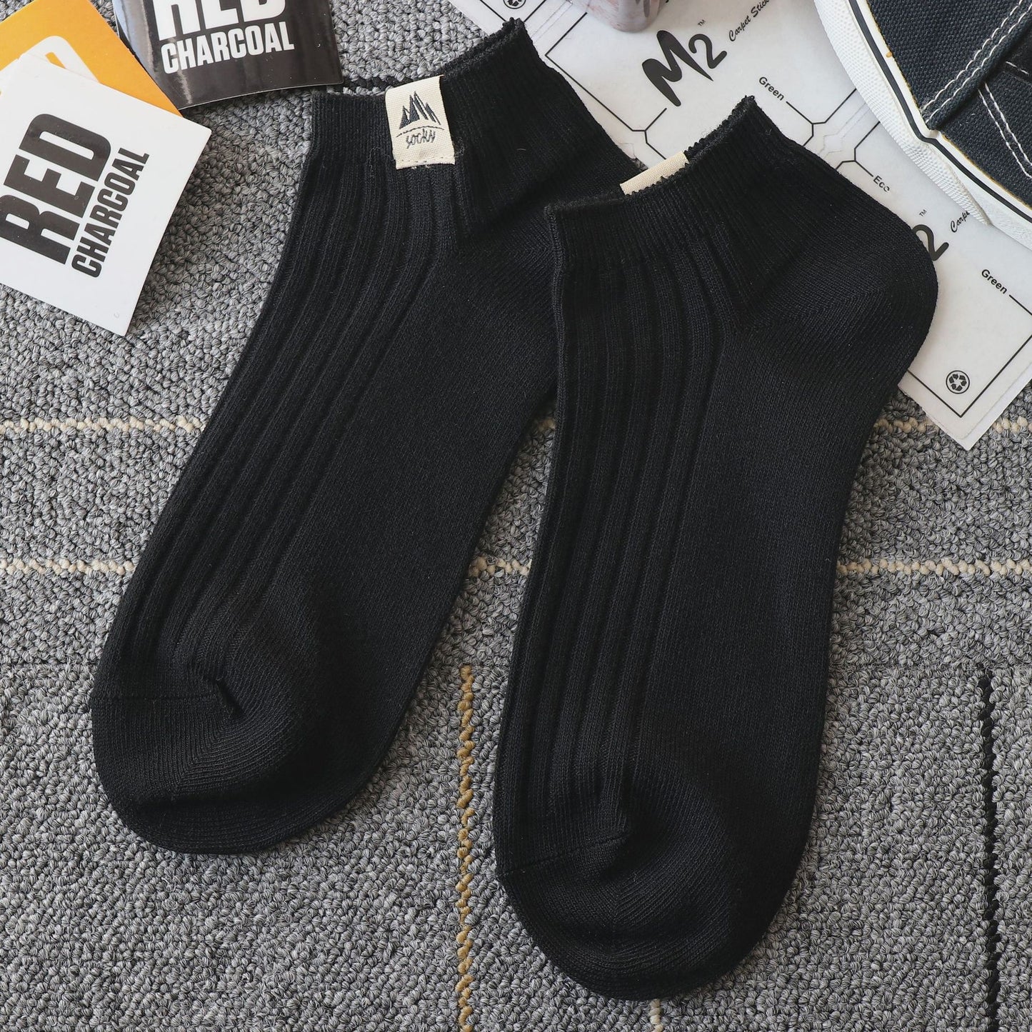 Mens Autumn Winter Thermal Cotton Breathable Socks With Odor-Resistant Properties