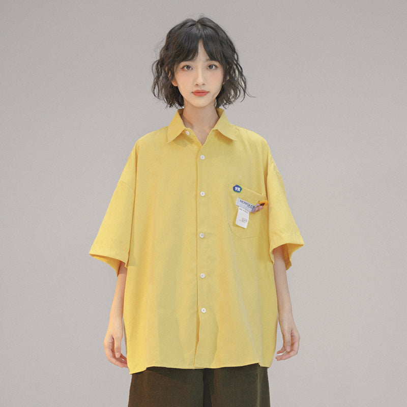 Women's Summer Letter Printed Short Sleeved Shirt