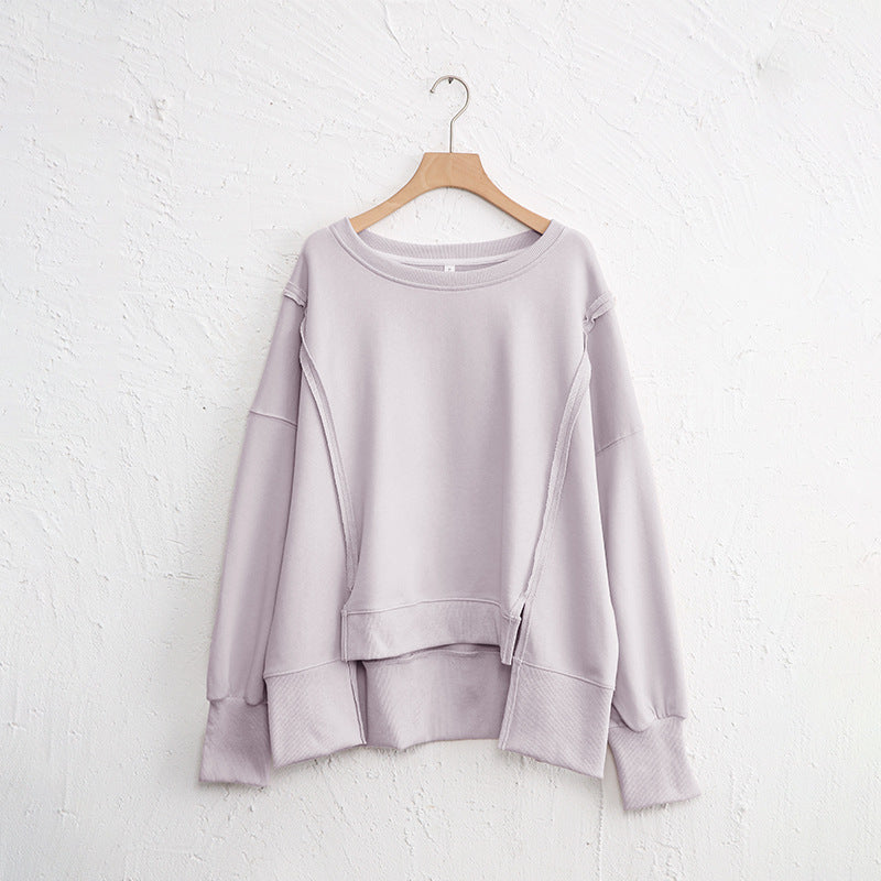 Female Loose And Irregular Niche Sweater Top
