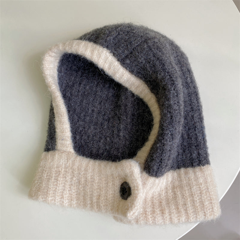 Women's Integrated Cold Proof And Warm Knit Hat