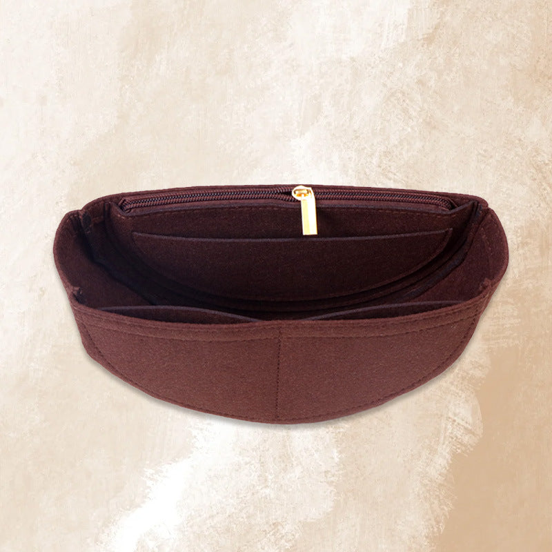 Multi-compartment Storage Finishing Felt Cosmetic Bag