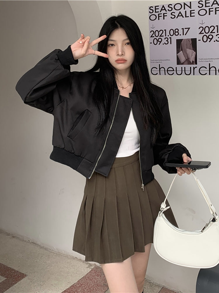 Loose Sweet And Cool Hot Girl Design Long-sleeved Baseball Uniform Trend