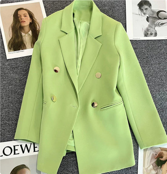 Women's Metal Buckle Suit Jacket