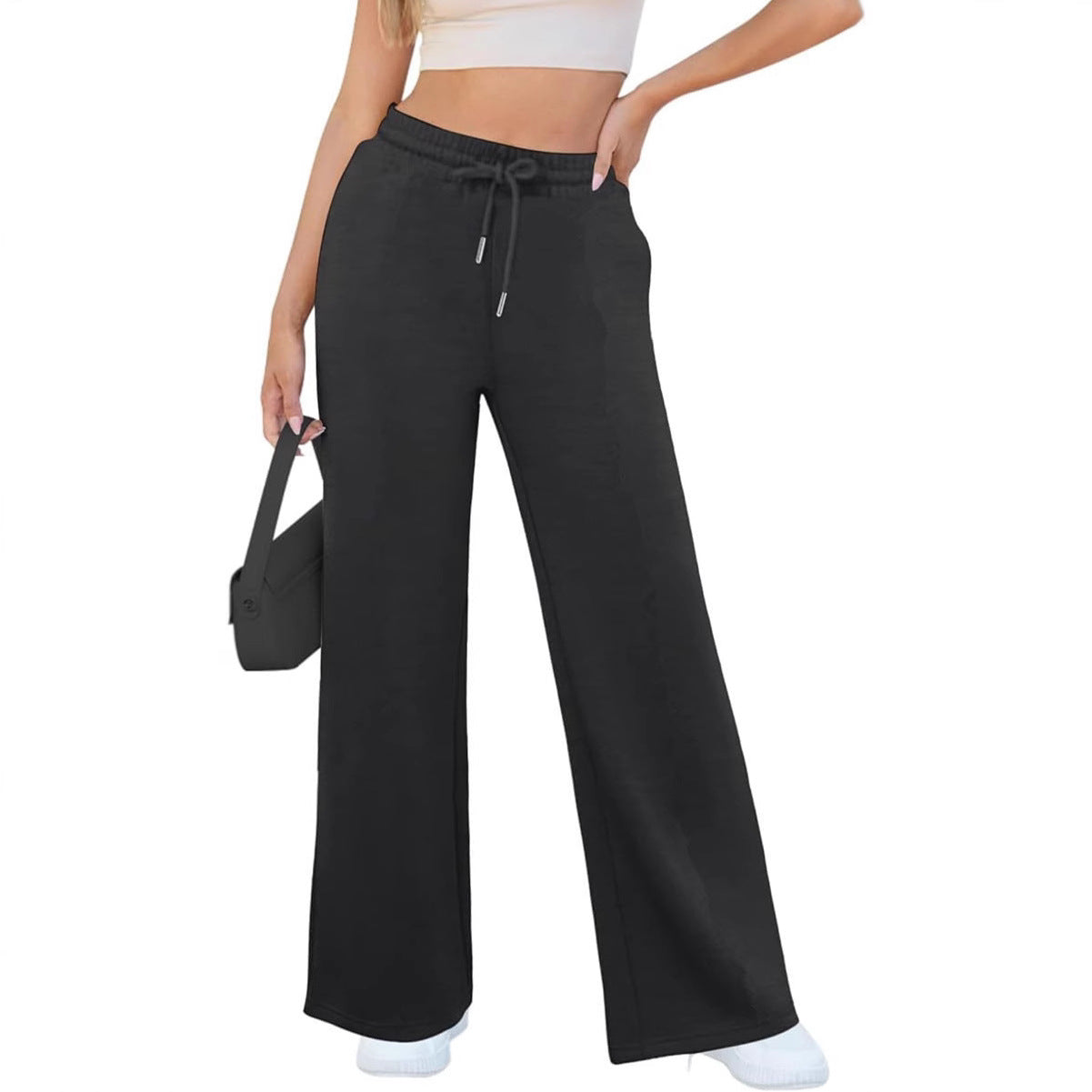 Womens Lightweight Casual Loose-fitting Straight-leg Sweatpants