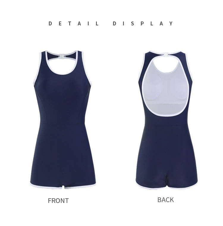 One-piece Swimsuit Women's Small Chest Retro Slimming Cover Belly