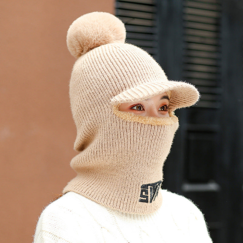 Men's And Women's Winter Warm Mask Cold Hat