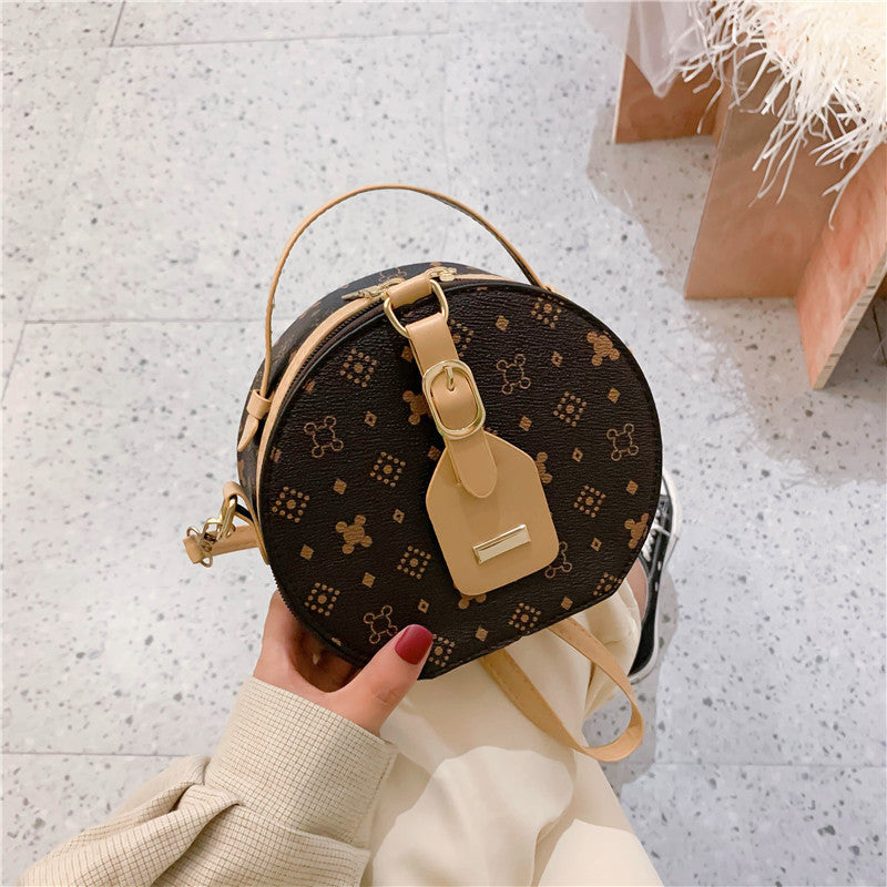 Crossbodytaske Retro Fashion Western Style Bærbar Rund Kagetaske